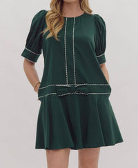 entro Ivy Mini Dress in green - women's dress - view 4