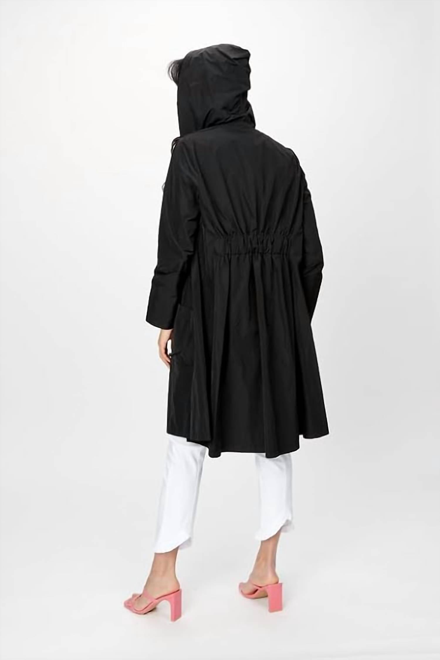 Joseph Ribkoff - Memory Woven Hooded Trapeze Coat