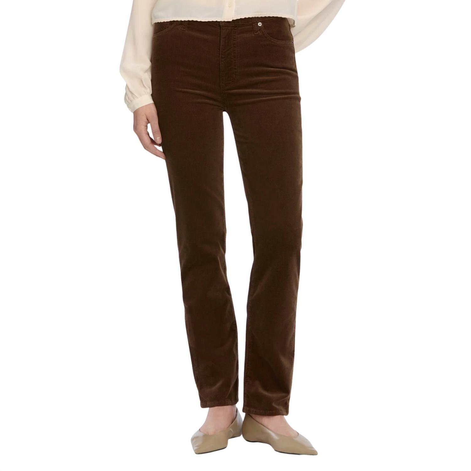 FRAME Le Sleek Straight Corduroy in bitter chocolate 1 - women's pants