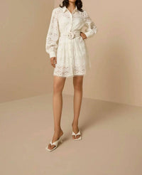 Hemant & Nandita - Eyelet Mini Dress