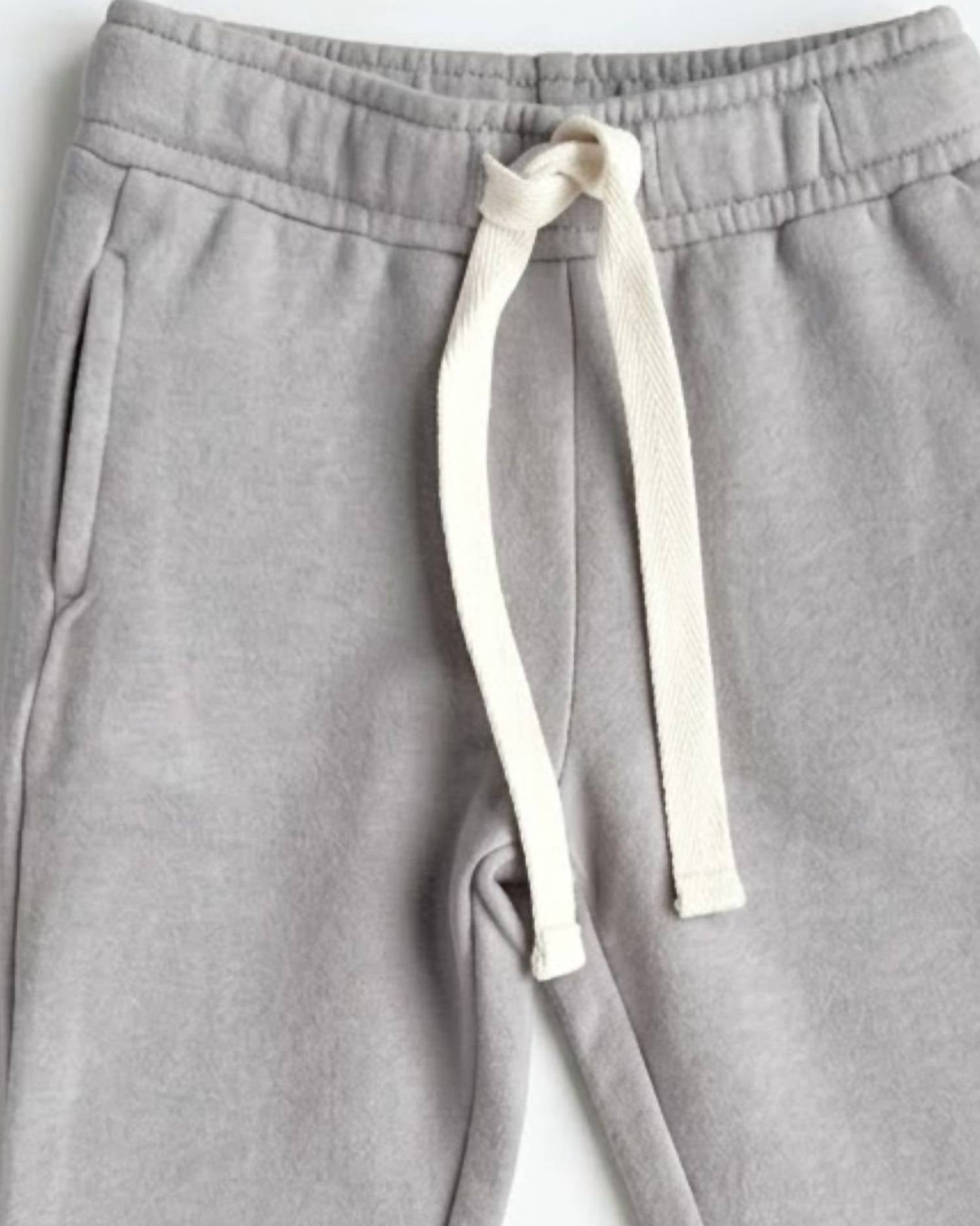 babysprouts Kid's Drawstring Jogger in gray wash - kids' joggers - alternate view