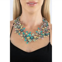 Eye Candy Los Angeles - Summer Bloom Crystal Statement Necklace