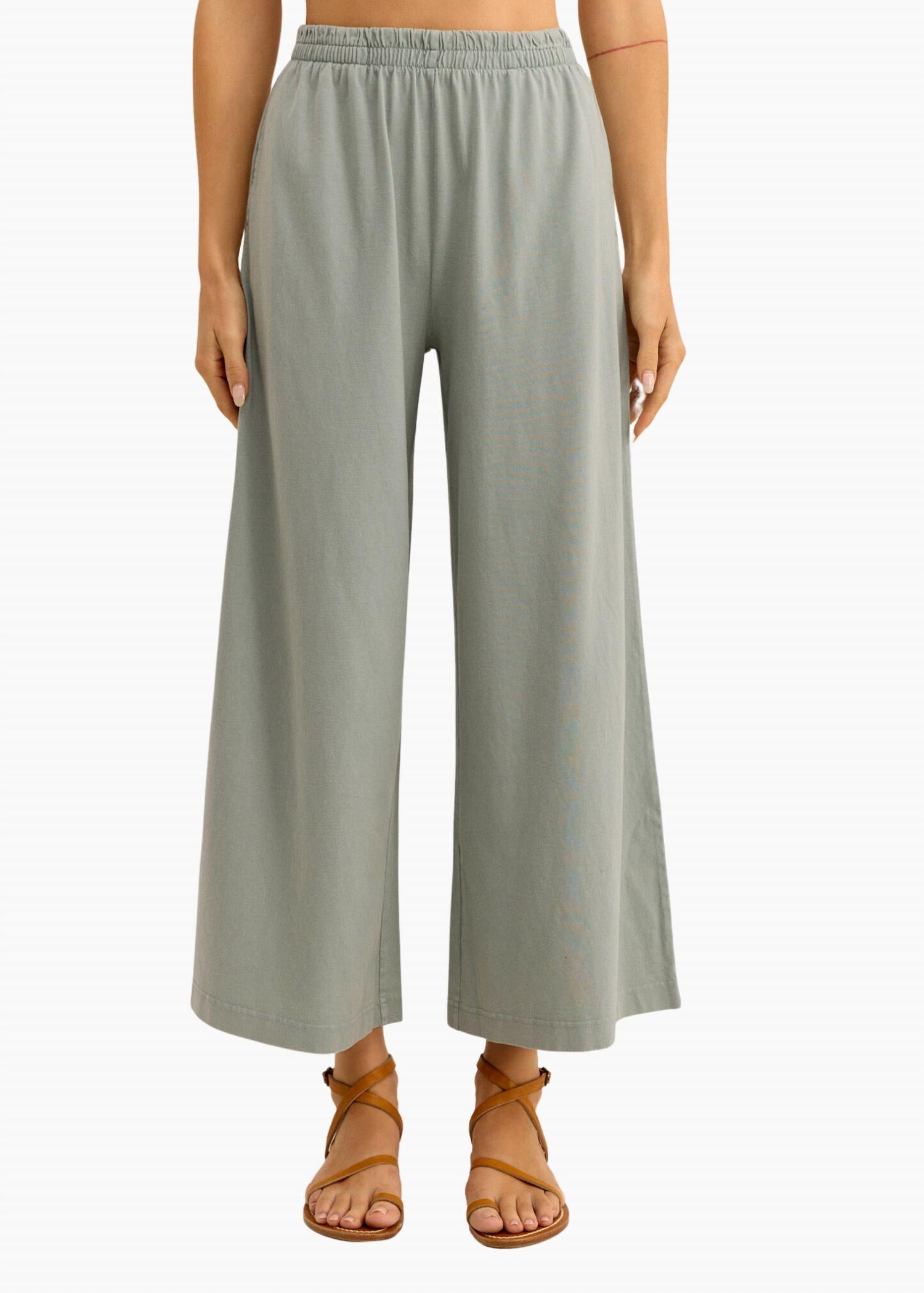 Z Supply Scout Crop Flare Pant in harbor gray - women's pants