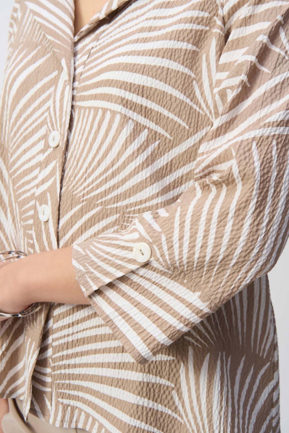 Joseph Ribkoff - Tropical Print Textured Trapeze Jacket