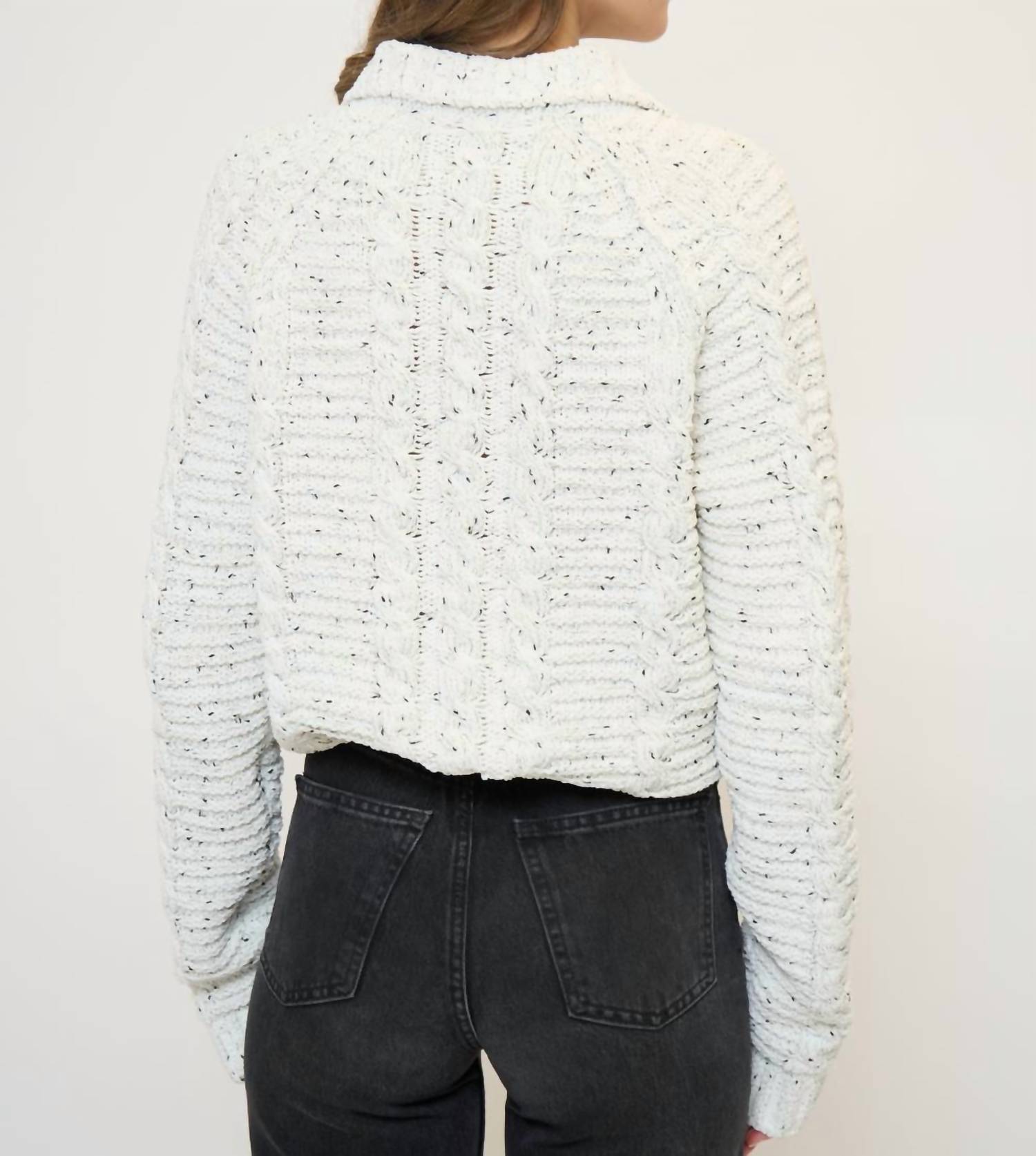 Central Park West - Tasha Cable Chenille Half Zip Sweater