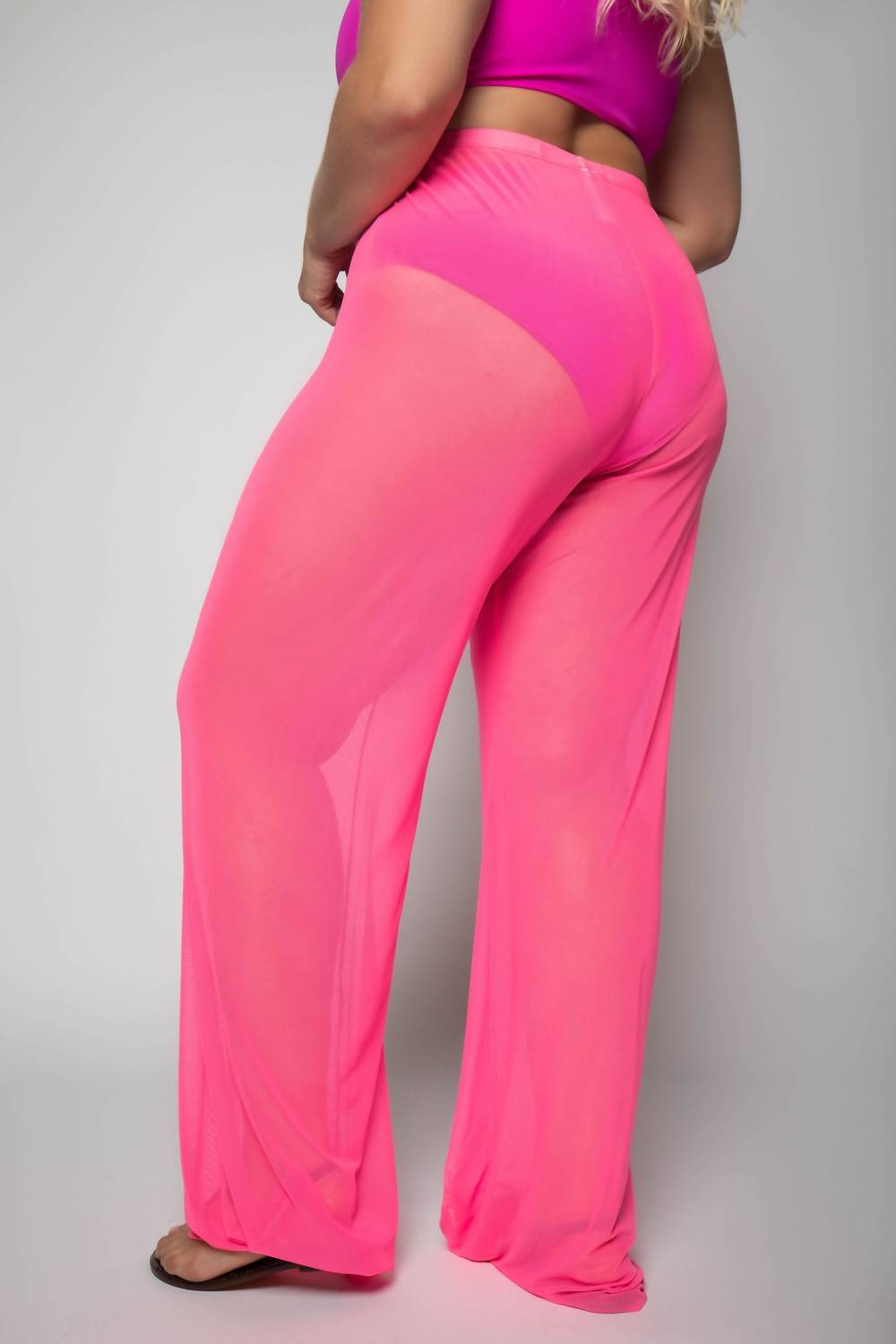 Good American - MESH WIDE PANTS