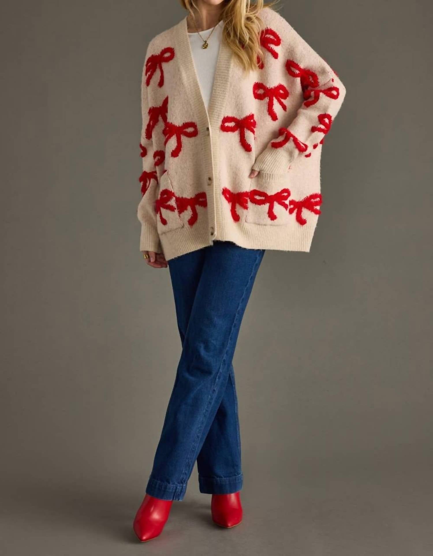 Panache Apparel - Bow Cardigan
