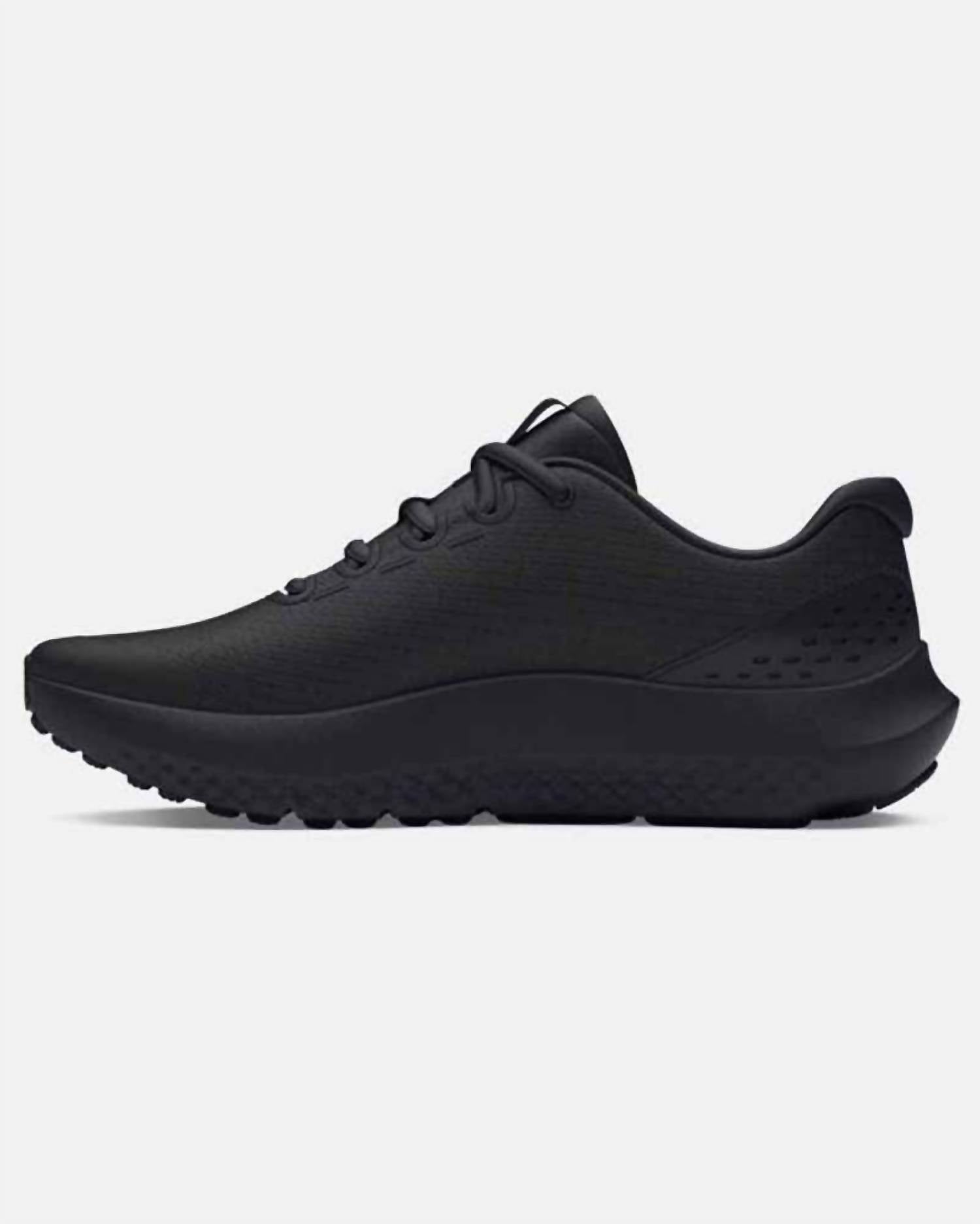 UNDER ARMOUR Boy's Surge 4 Running Shoes in black - kids' sneaker - detail view