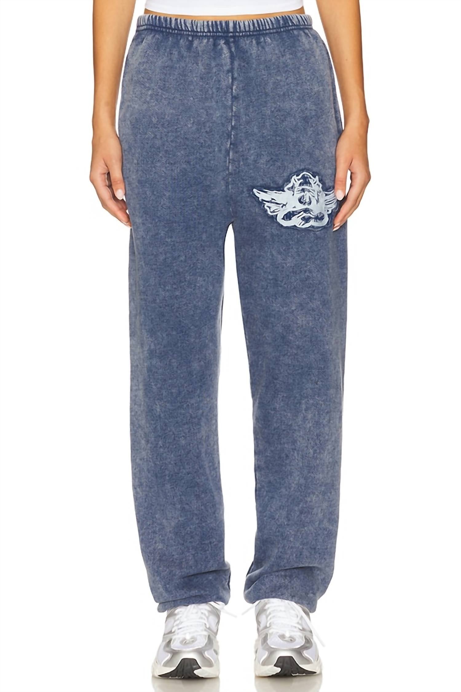 BOYS LIE Stitch Me Up Kimmy Pants in blue - women's pants