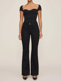 DL1961 - Women's Heart Knit Top in black - women's blouse - view 4
