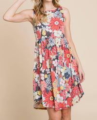 Emerald Collection - Floral Printed Babydoll Dress