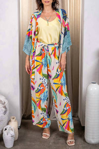 Paparazzi - Woven Mixed Print Pull-on Pant