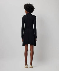 Atm - Modal Rib Long Sleeve Mock Neck Dress