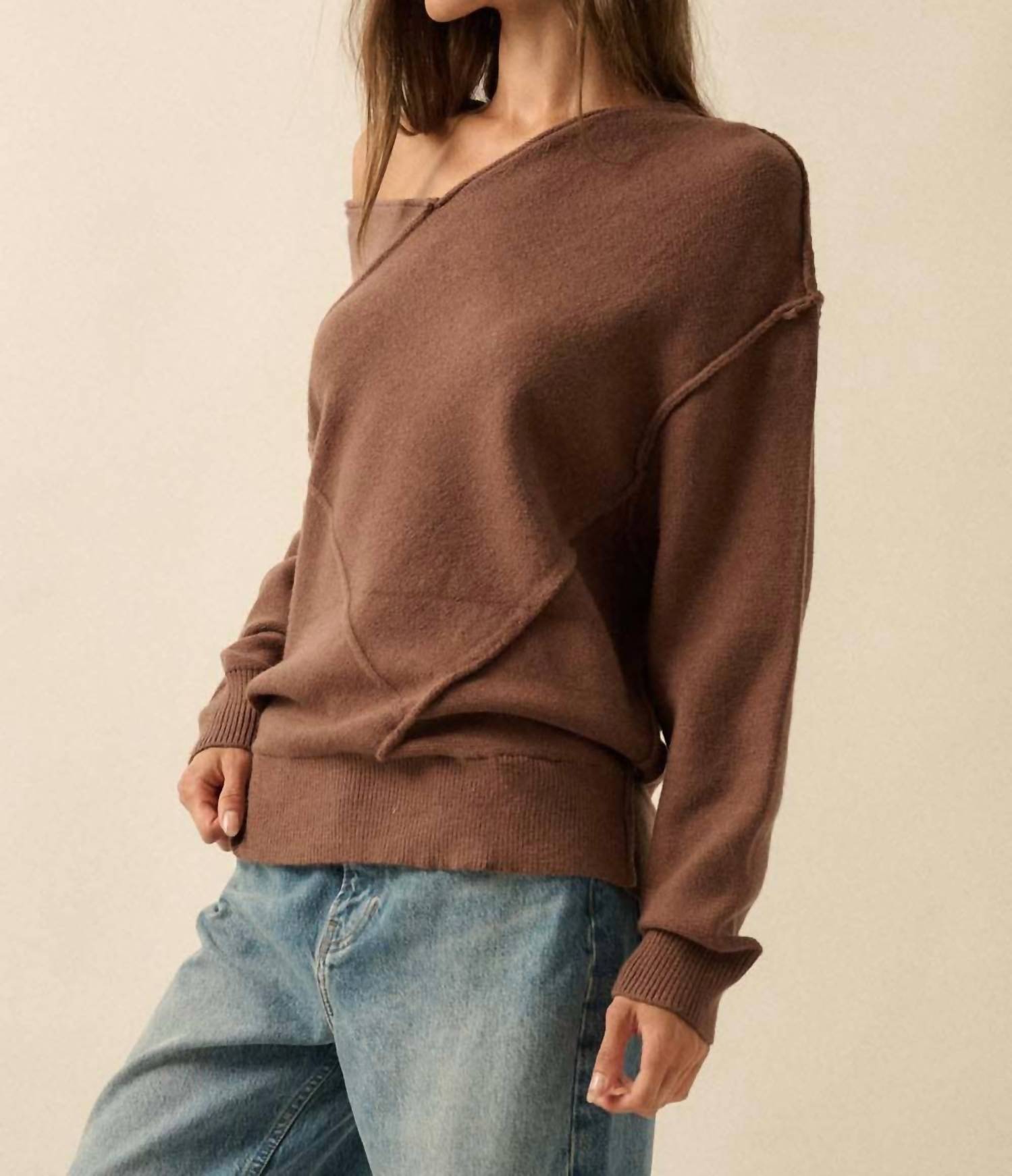 Promesa - V-neck Panelled Sweater