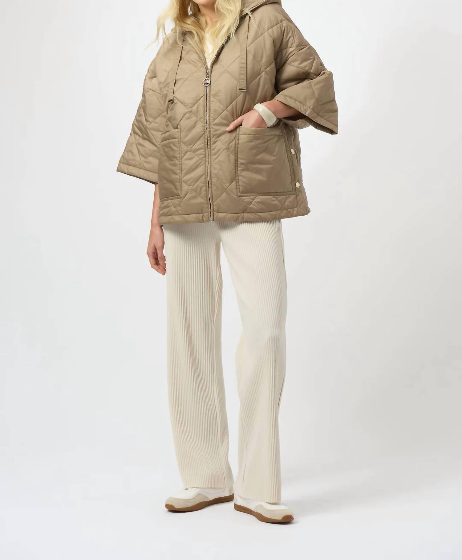Joseph Ribkoff - Diamond Quilt Hooded Jacket