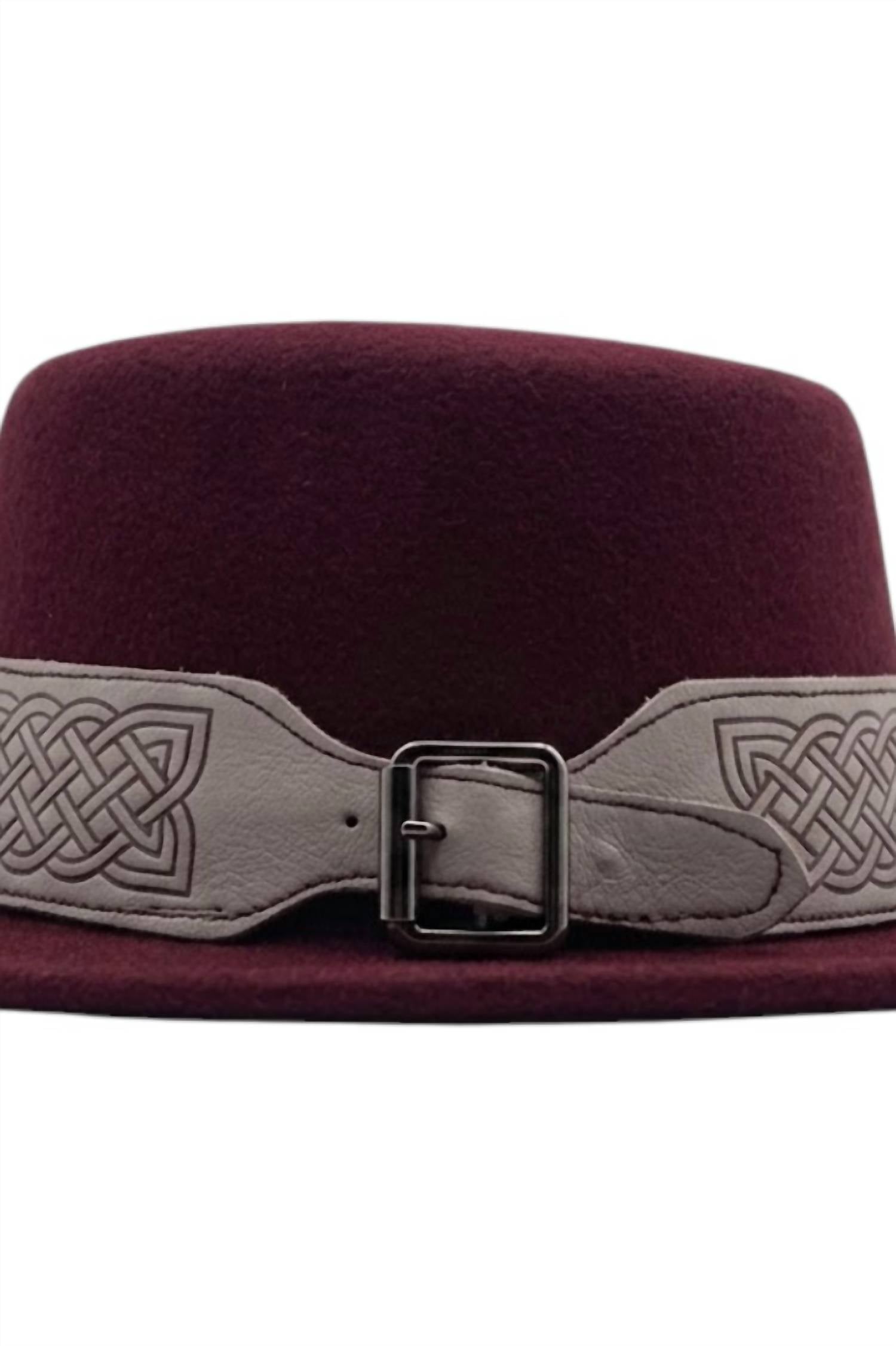 Nf - Women's Woolen Belted Fedora Hat
