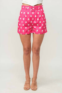 Tea & Cup - Pamela High Waisted Polka Dot Shorts