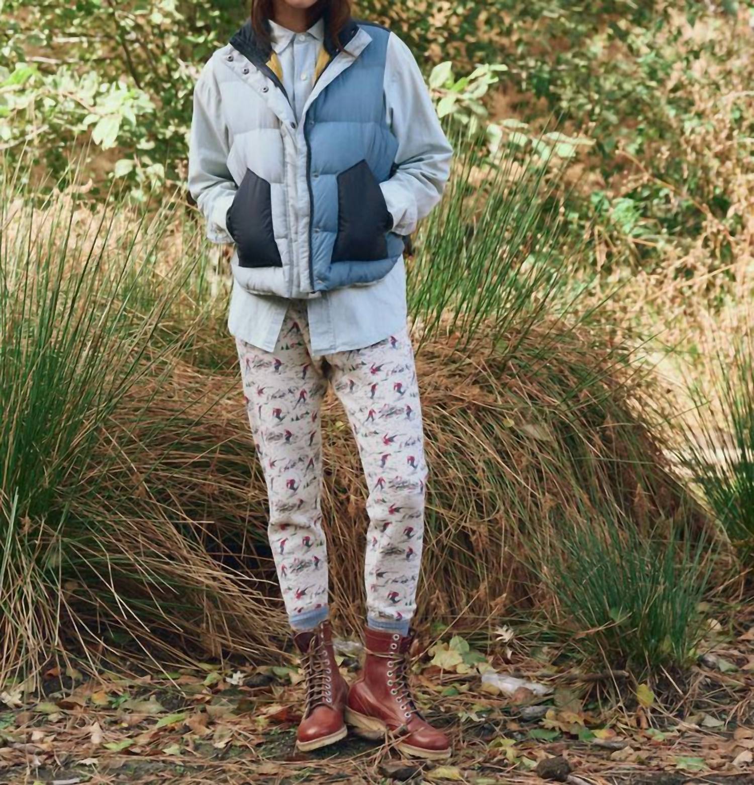 THE GREAT. Polar Vest in navy colorblock - women's jacket