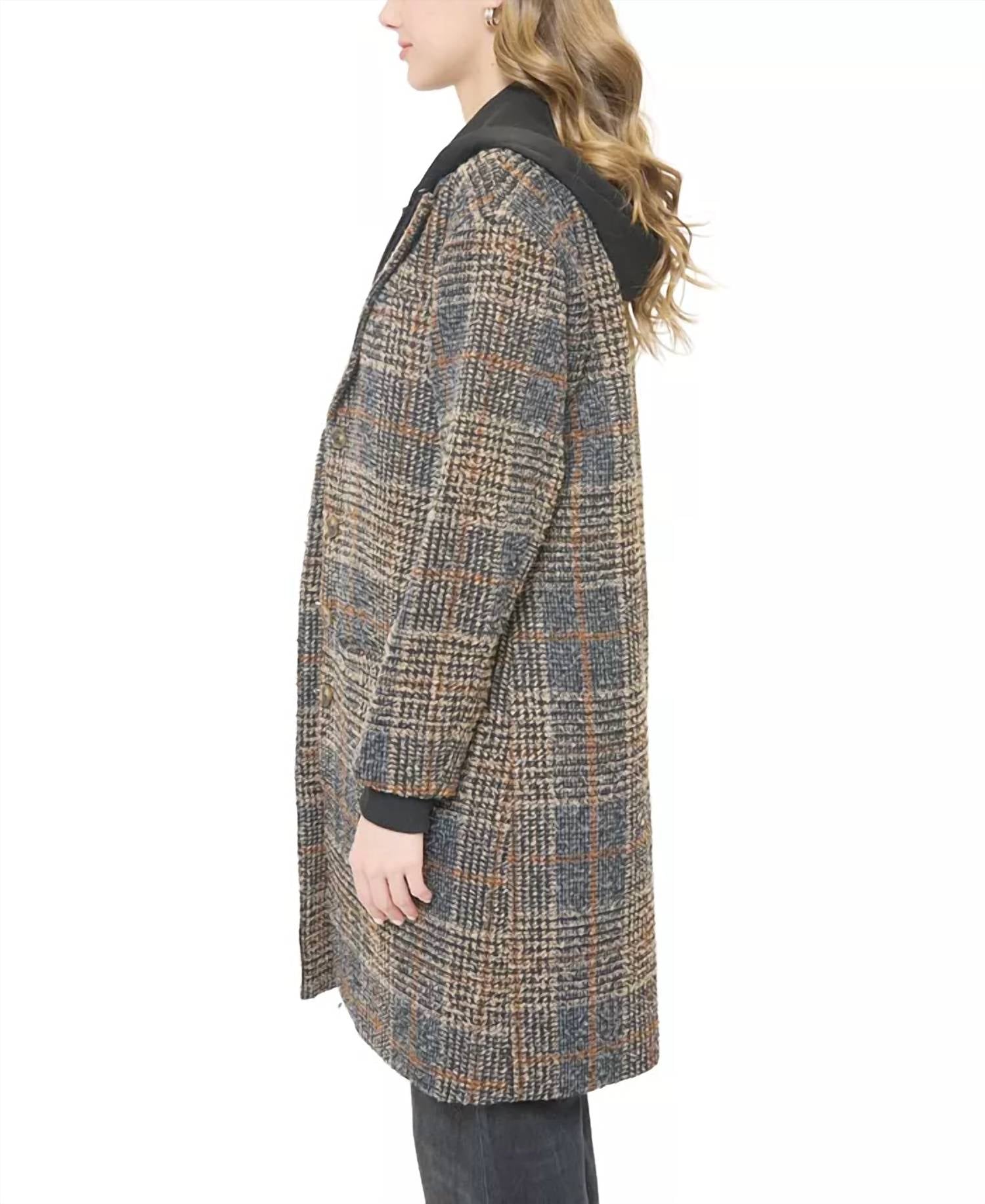 Central Park West Daphne Dickey Coat in plaid 1 - women's jacket - alternate view