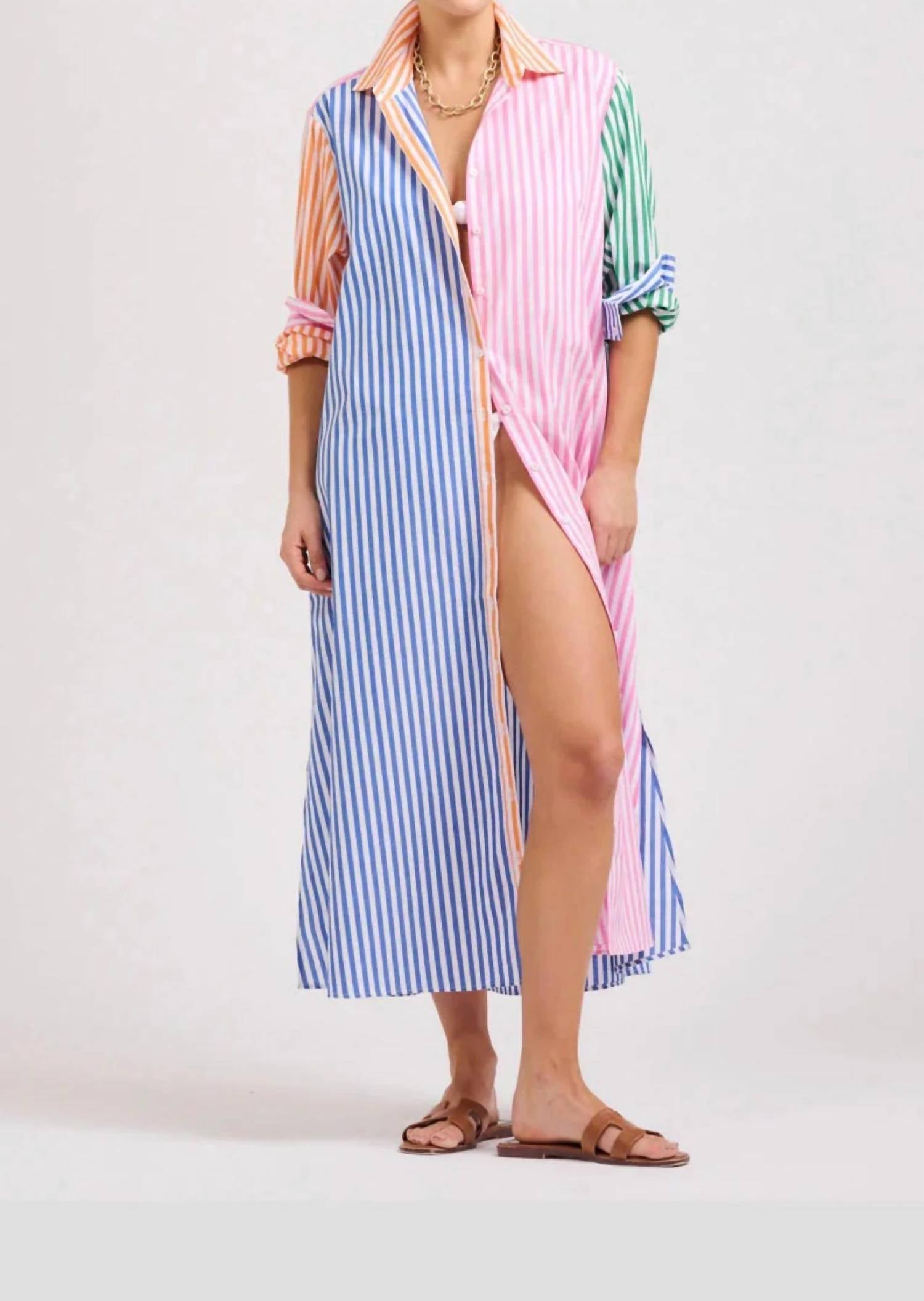 Shirty - Luna Striped Maxi Shirtdress
