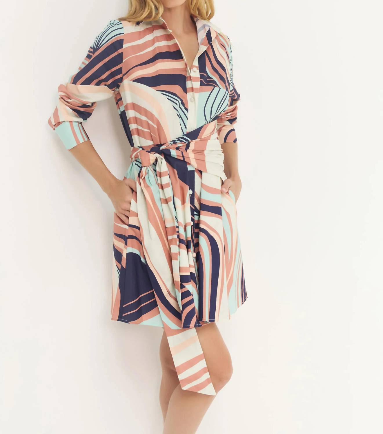 Hutch - Okin Long Sleeve Elevated Shirt Dress