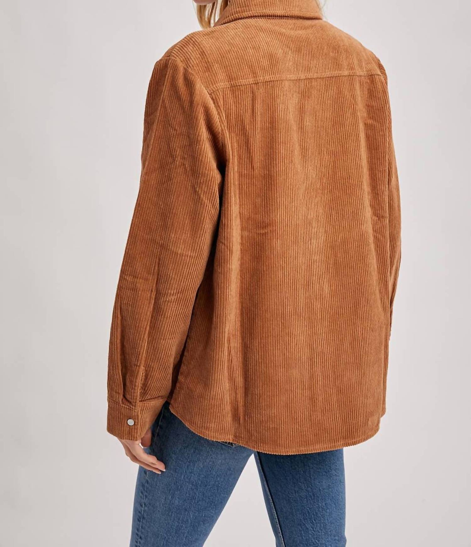Bluivy - Corduroy Button Down Shacket
