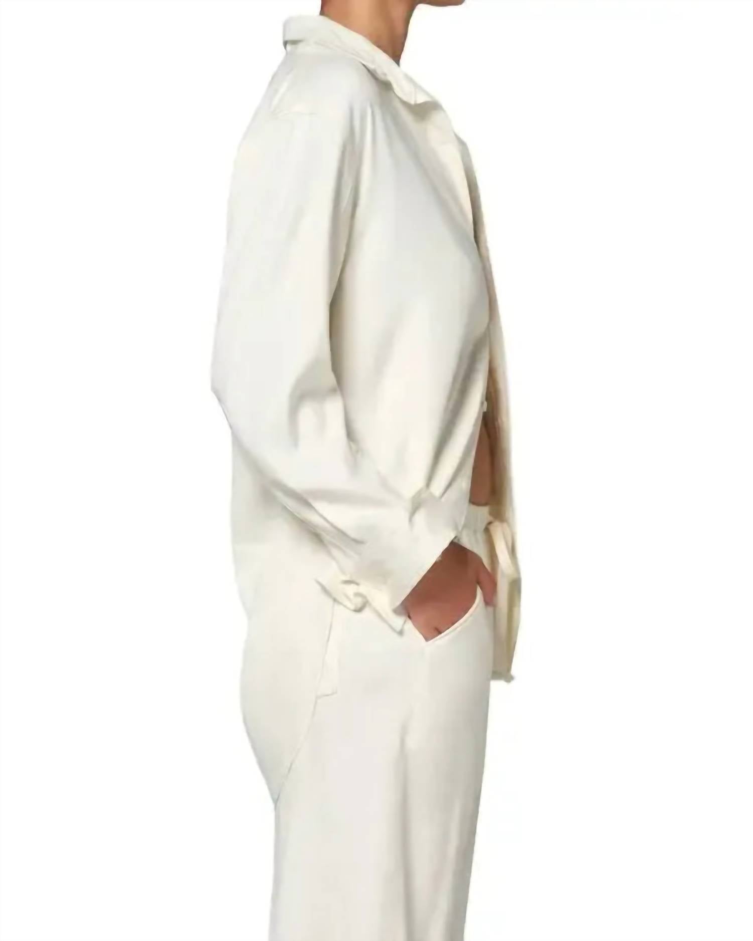 Citizens of Humanity Kayla Long Sleeve Top in moonlight - women's shirt - alternate view