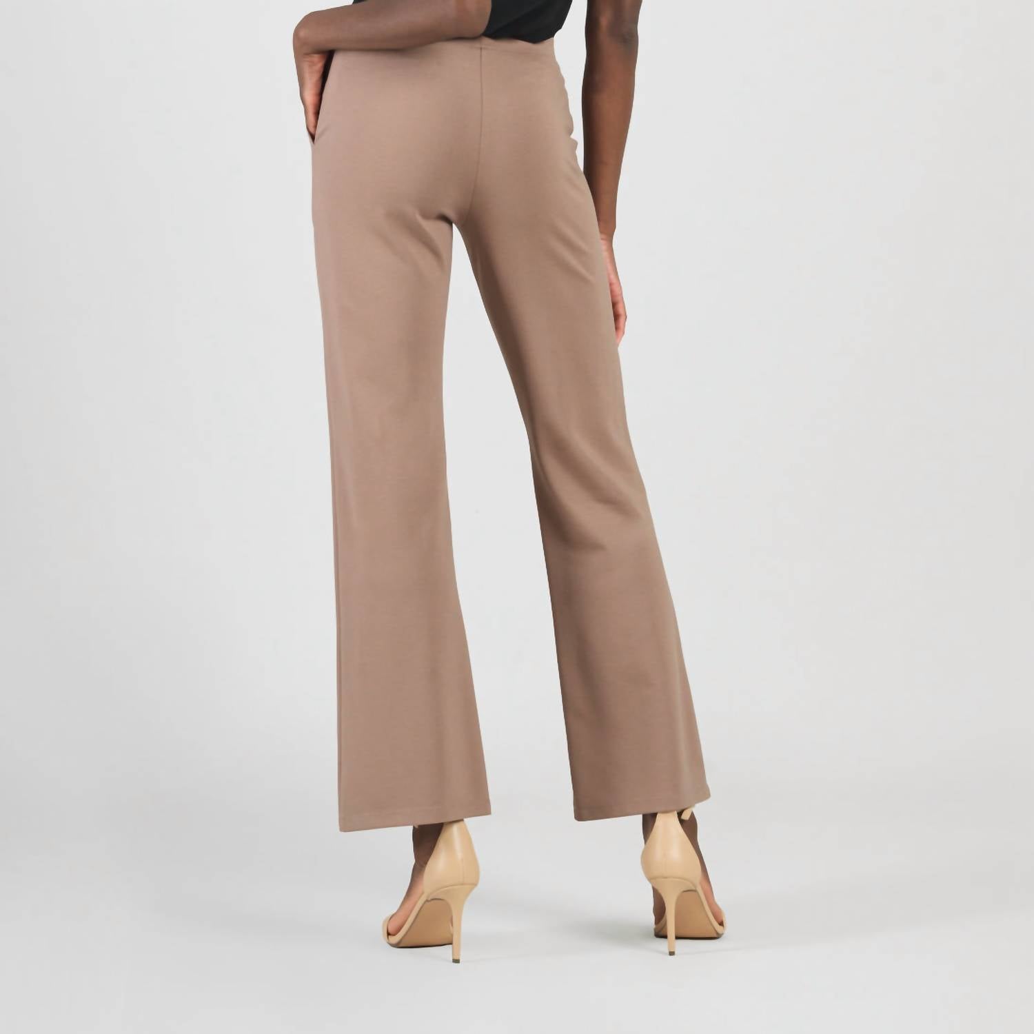 Clara Sun Woo Loose Leg Pocket Pant in taupe - women's pants - alternate view