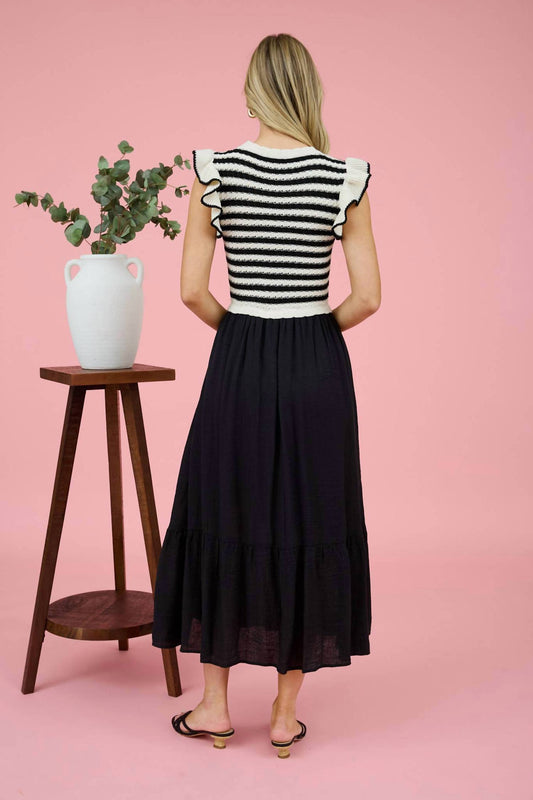 Blu Pepper - Lola Stripe Twofer Dress