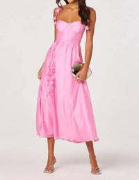 Astr - Women's Halcyon Flower Appliqué Midi Dress