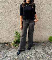 Hidden - Low-rise Flared Leg Trousers