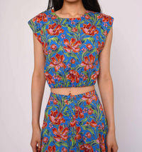 LOVE THE LABEL Cambrie Tank Top in archive tulip liberty print - women's tank top