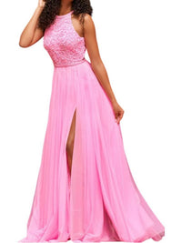 Sherri Hill - Halter Slit Prom Dress