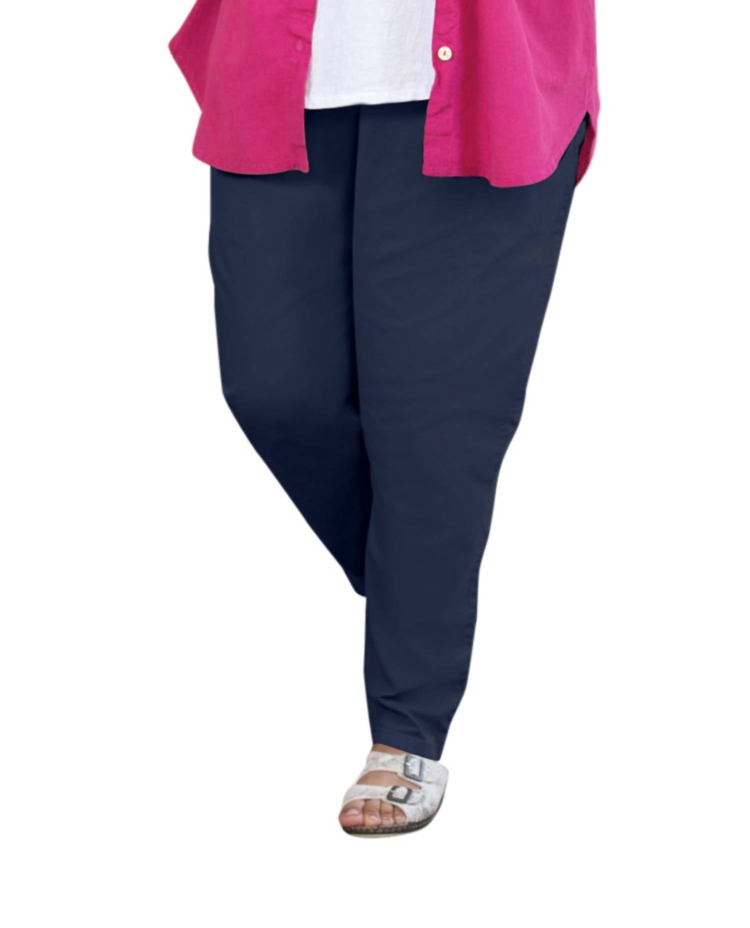 On The Plus Side - Tailored Stretch Twill Pants - Plus