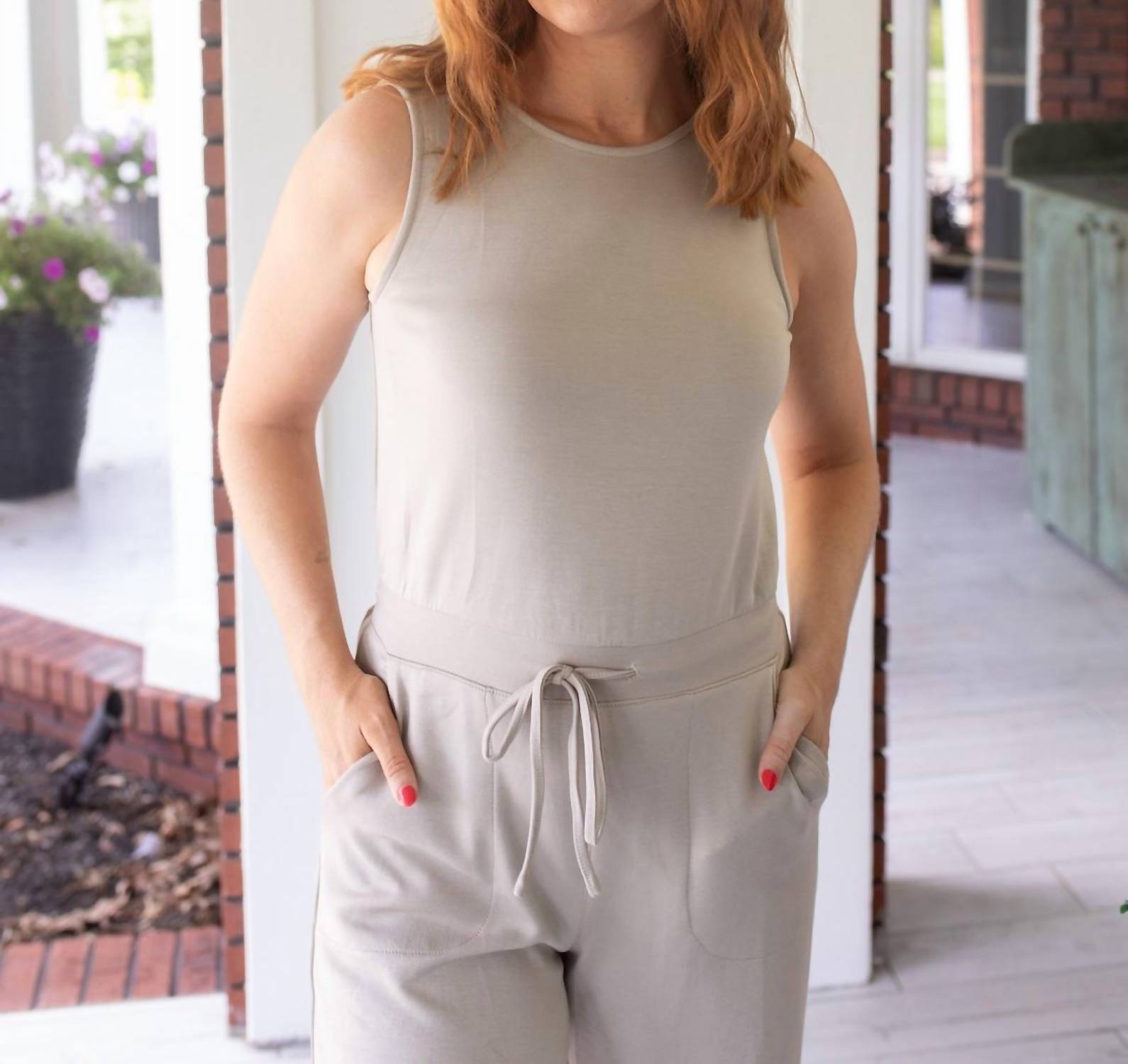 Davi & Dani - Comfort Drawstring Jumpsuit