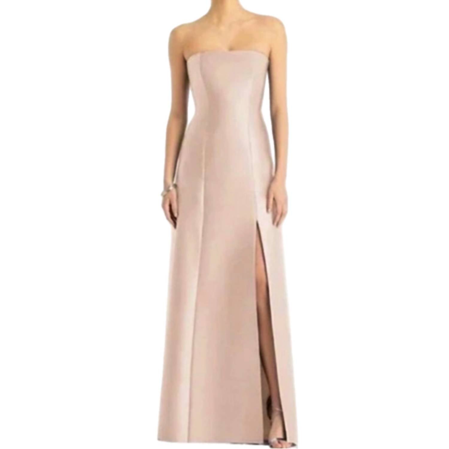 Alfred Sung - Strapless Satin Gown Formal Dress