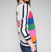 Vilagallo - Striped Tennis Knit Cardigan