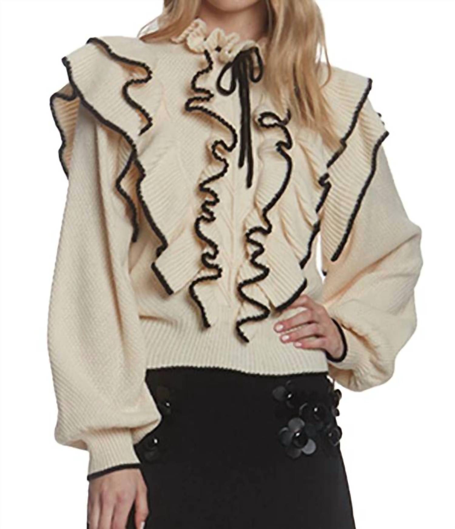 Tipping Ruffle Sweater