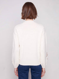 Charlie B - Mock Neck Sweater With Placed Print