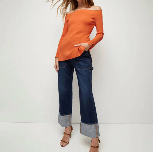 Veronica Beard - Derick Ribbed Off-shoulder Pullover Tee