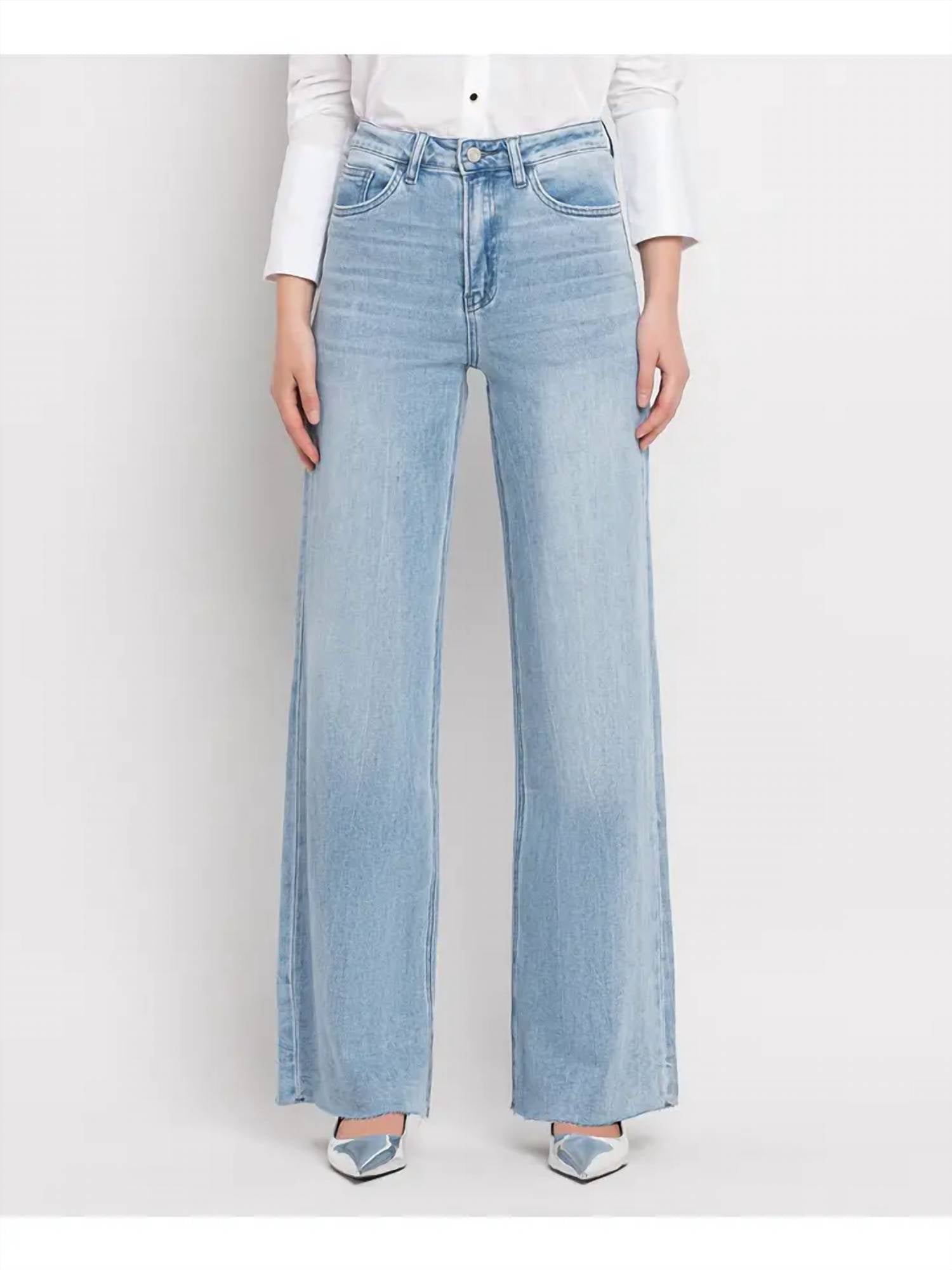 Vervet By Flying Monkey - Super High Rise Wide Leg Jean