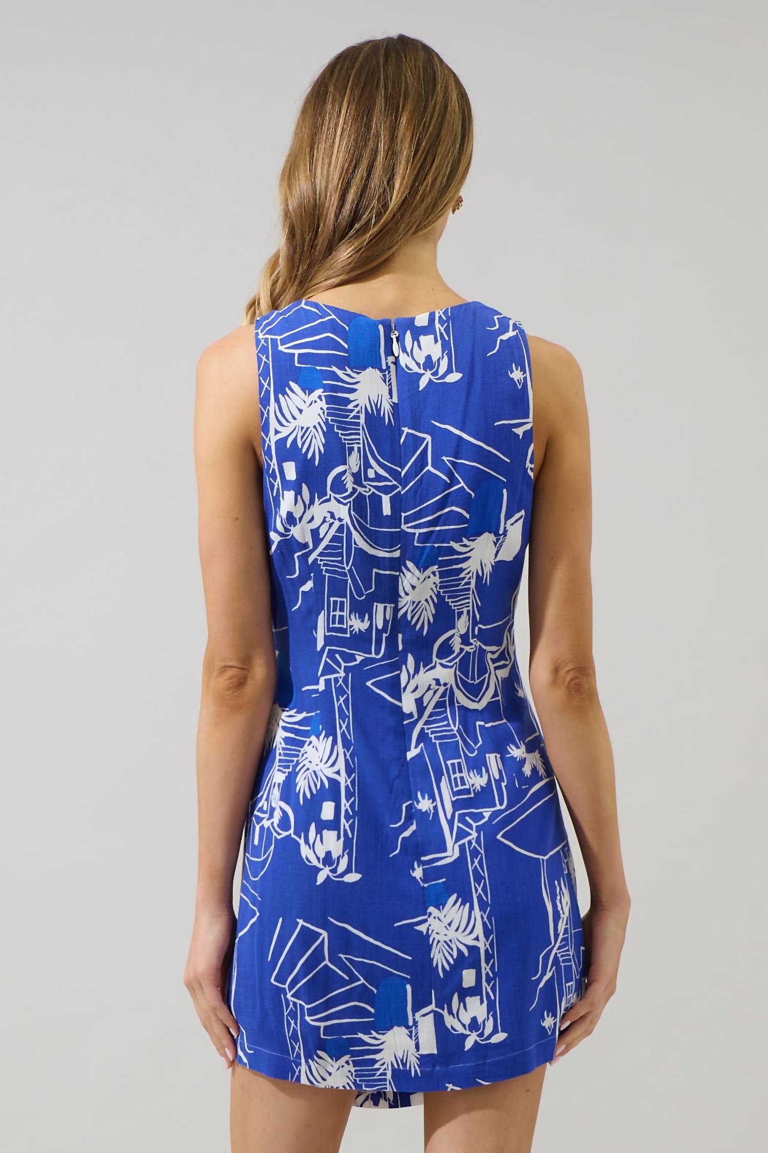 SUGARLIPS Town Janis Wrap Mini Dress in mims - women's dress - detail view