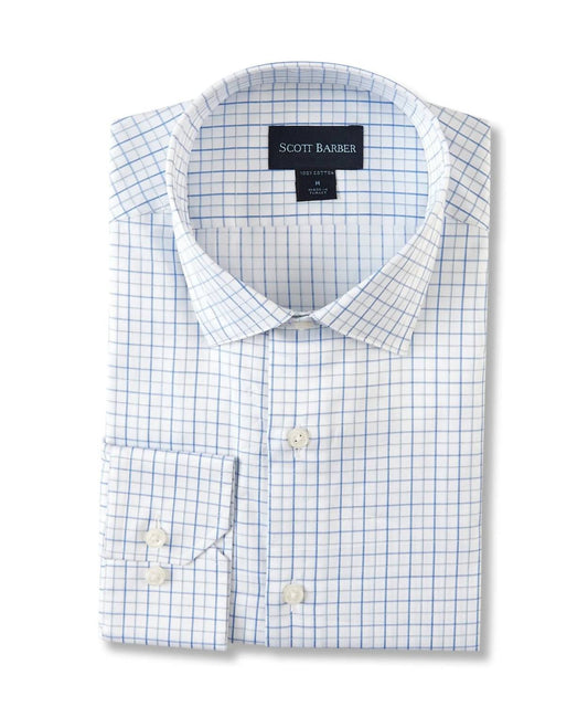 Scott Barber - Men's Sateen Tattersall Shirt