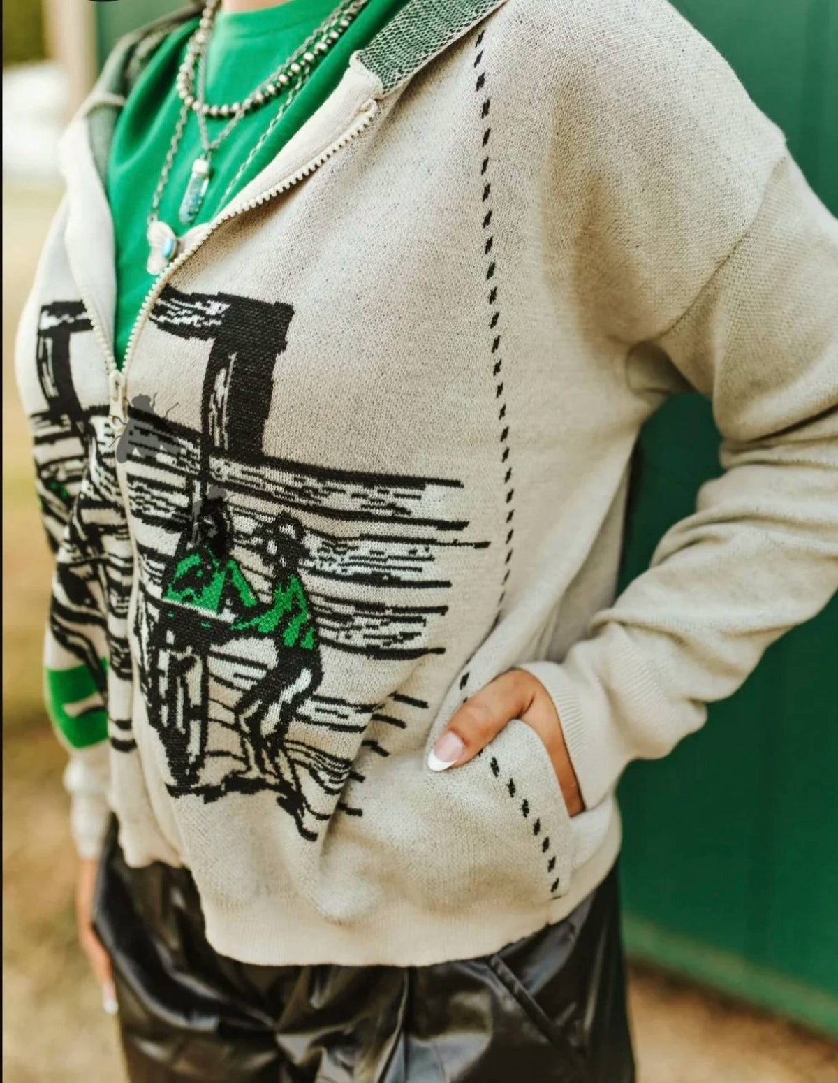 2Flyco - Ranchita Verde Zip Up Hoodie
