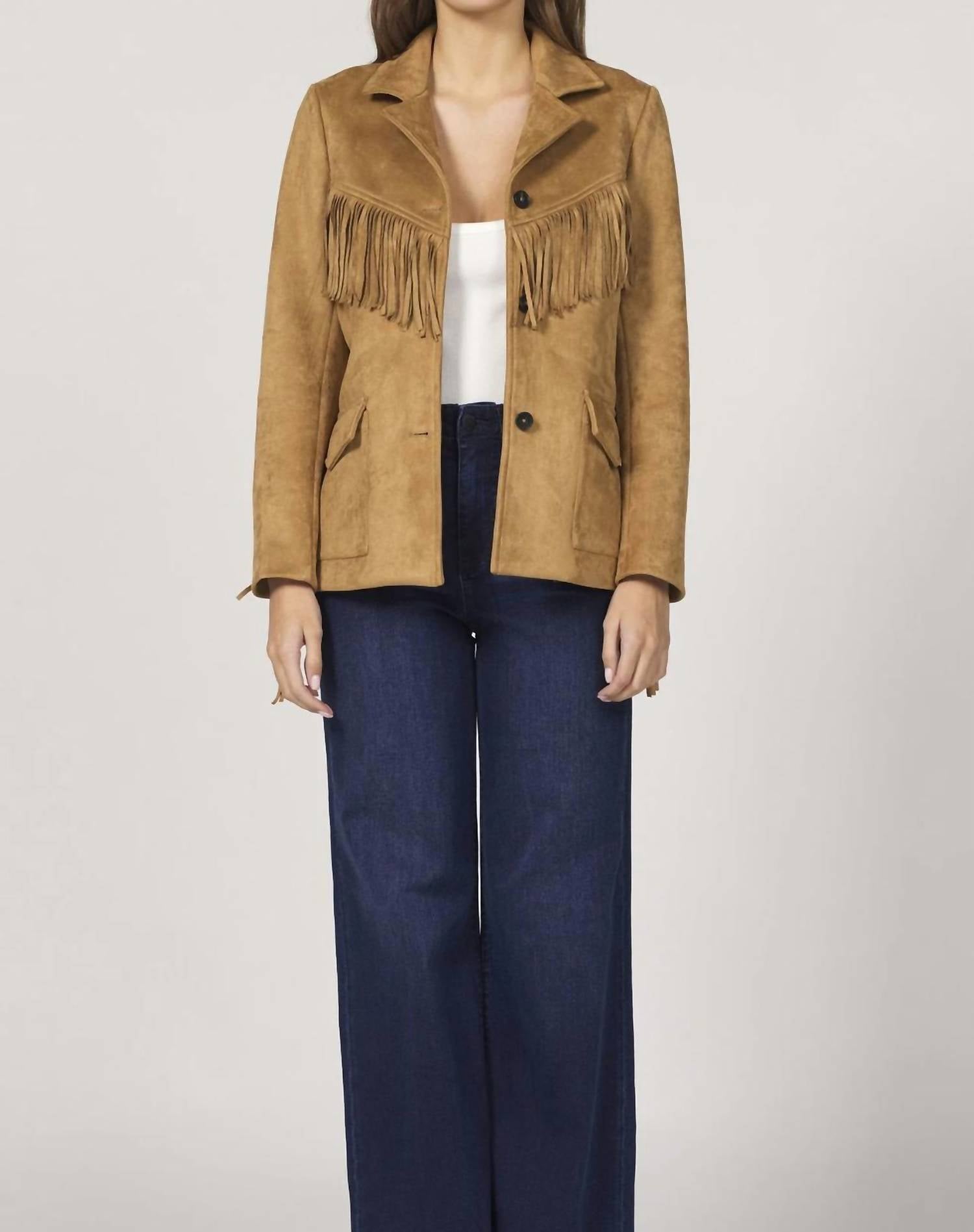 Dear John Denim - Oakley Faux Suede Fringe Blazer