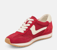 Dolce Vita Women's B.ntcd Mesh Lace Up Sneakers in crimson - women's sneaker - detail view