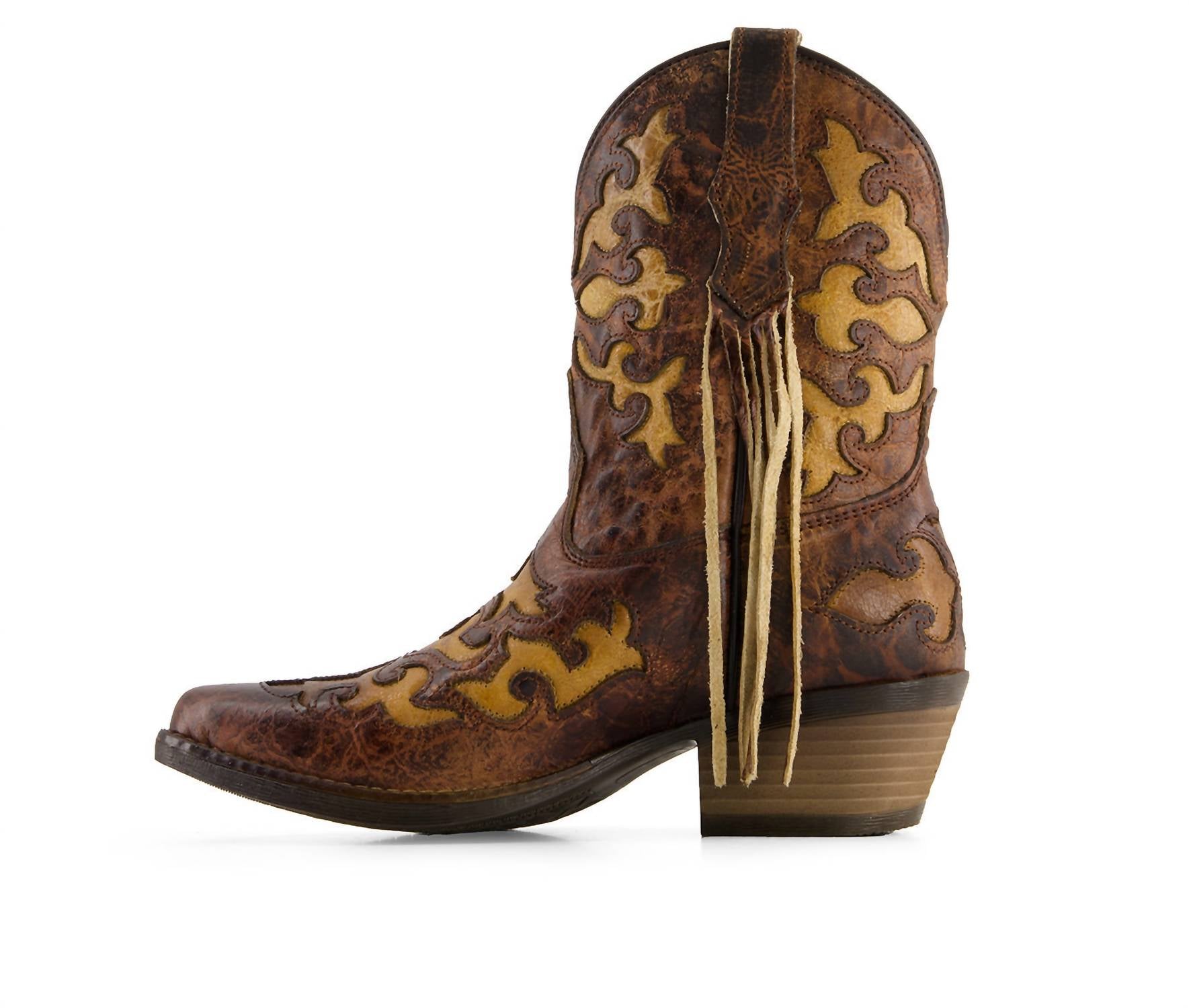 Forastero - Women's Real Leather Pointed Toe Cowgirl Boots