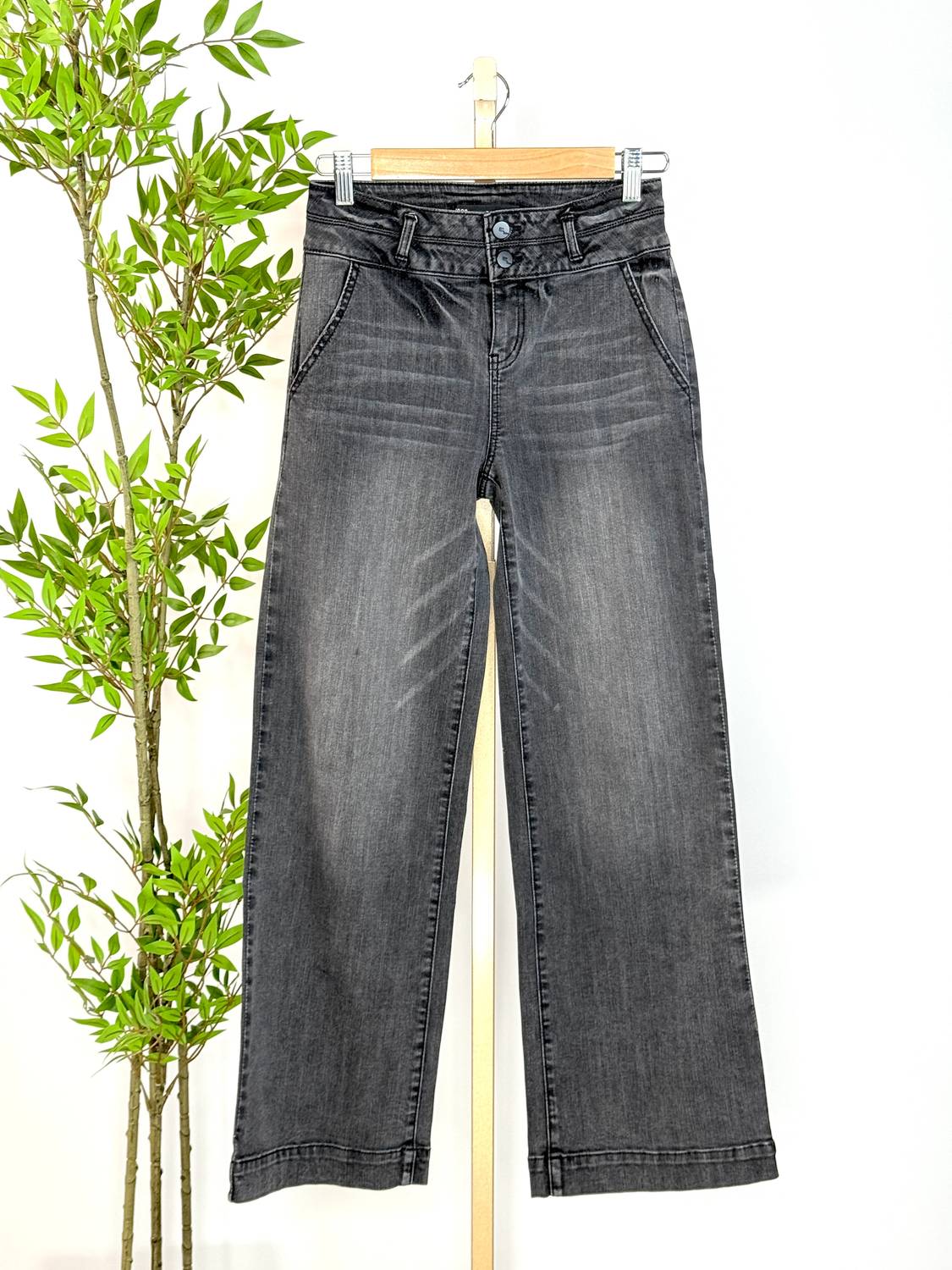 1822 Denim - Slim Wide Leg Jeans With Double Stacked Waistband