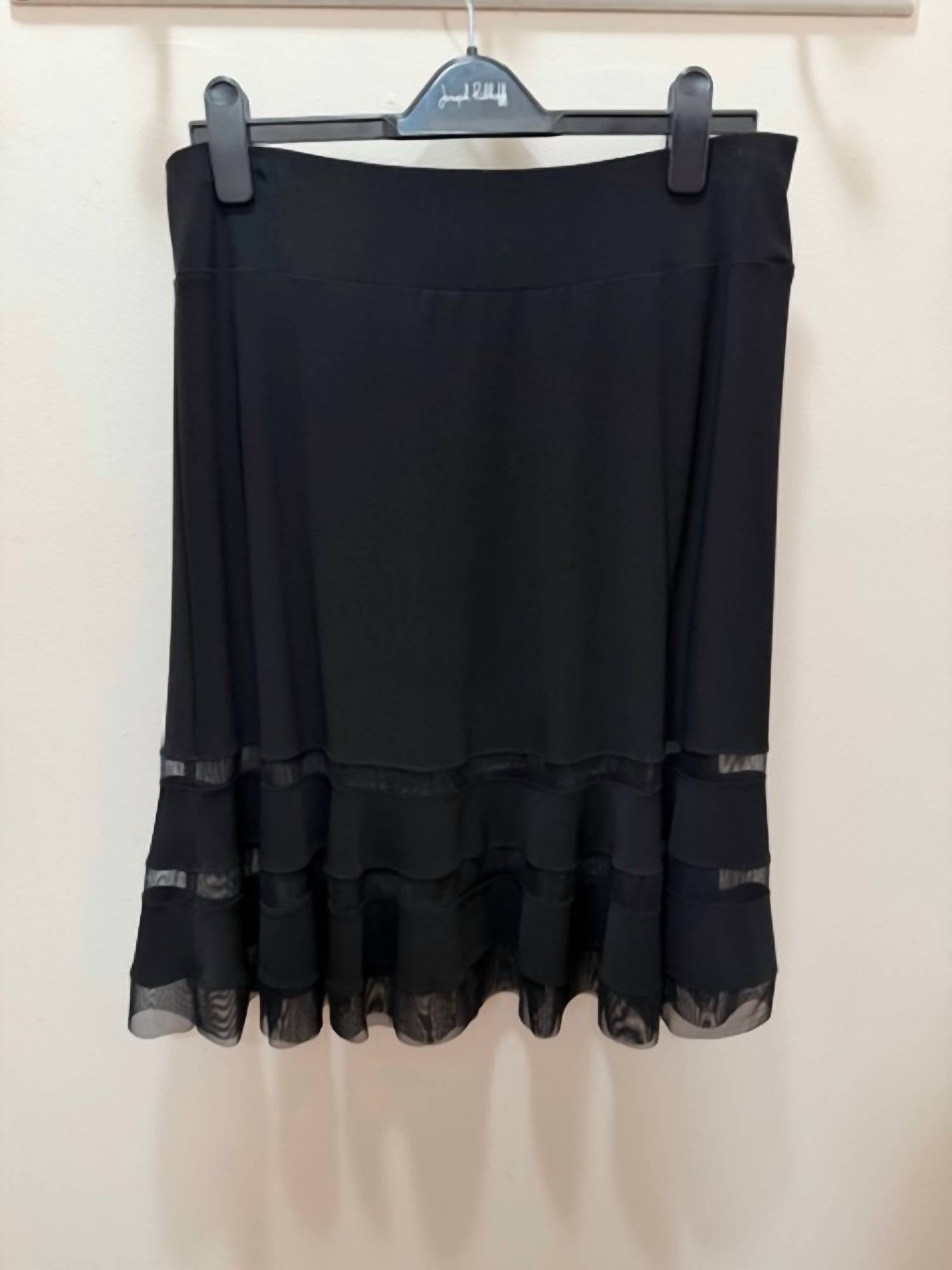 Joseph Ribkoff - Women's Ruffle Hem With Tiered Tuelle Dress