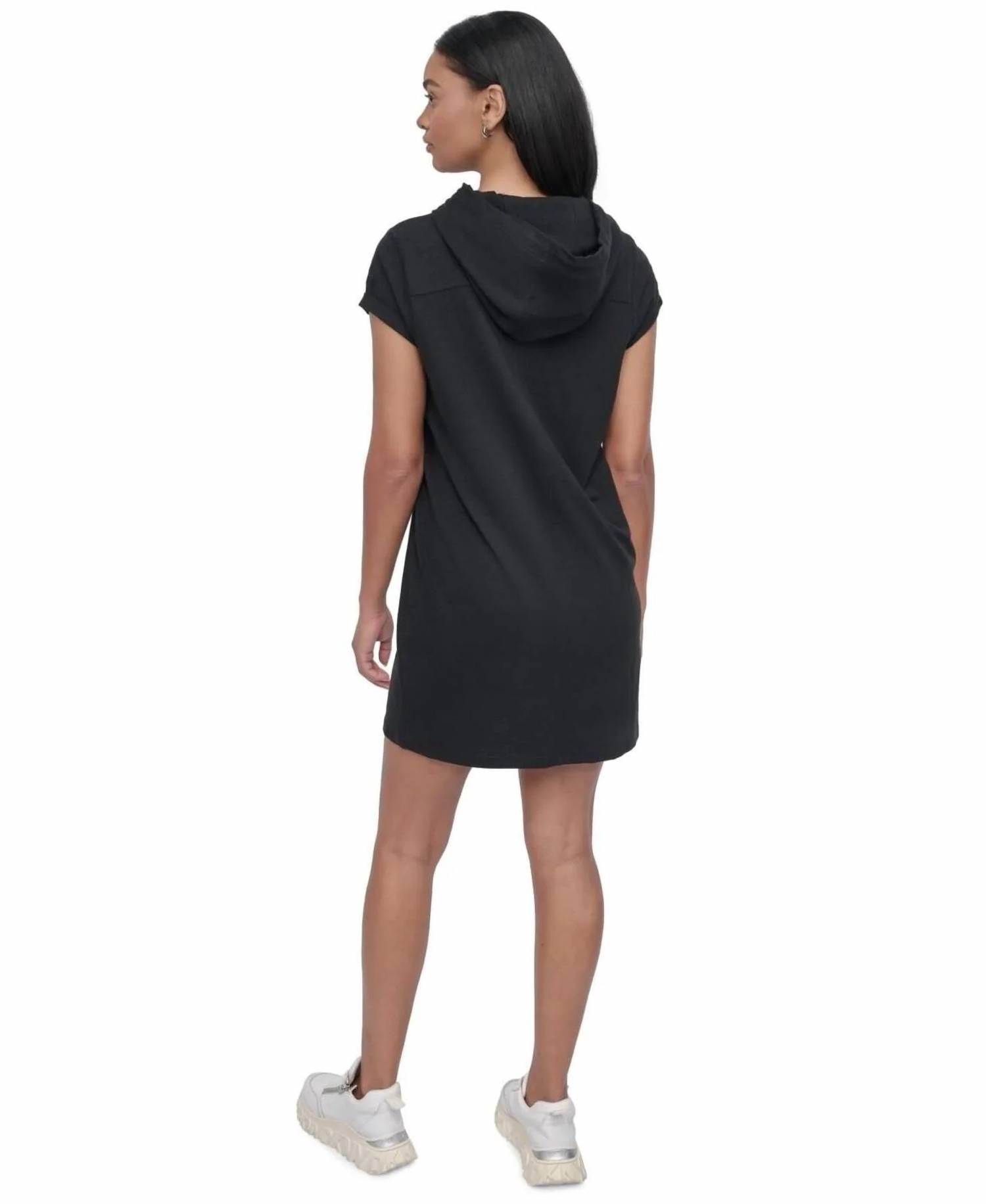 Dkny - Roll-sleeve Hooded Sneaker Dress